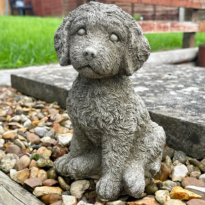 Stone Cockapoo Garden Sculpture