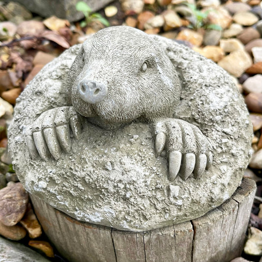 Stone Digging Mole Sculpture