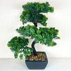 Artificial Maple Bonsai Tree Plant In Black Pot 37cm