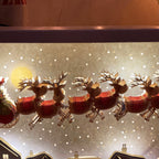 Weihnachtsmann-Schlitten-Leuchtbox auf dem Dach