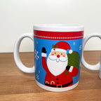 Blaue Weihnachtsmann-Tassen im 2er-Set