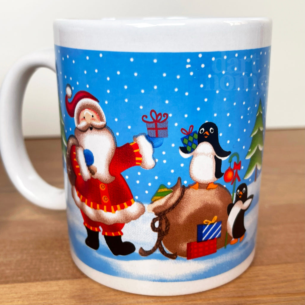 Blaue Weihnachtsmann-Tassen im 2er-Set