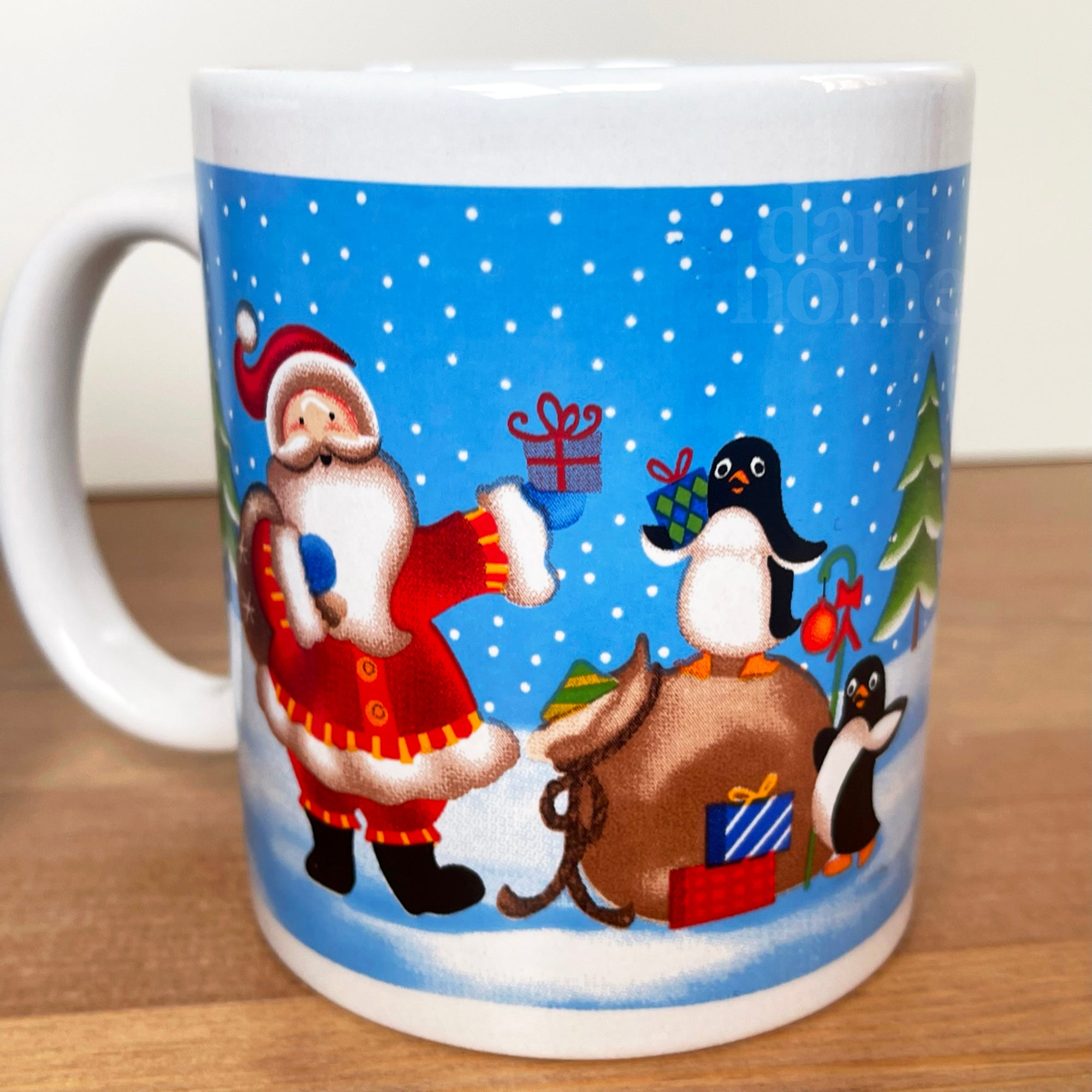 Blaue Weihnachtsmann-Tassen im 2er-Set