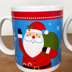 Blaue Weihnachtsmann-Tassen im 2er-Set