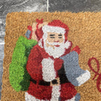 Kokosfaser-Fußmatte „Santa Merry Christmas“.