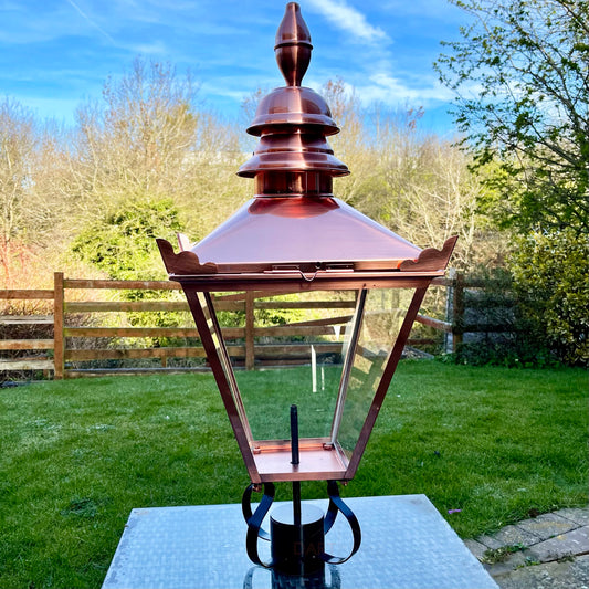 Victorian Copper Lamp Post Top