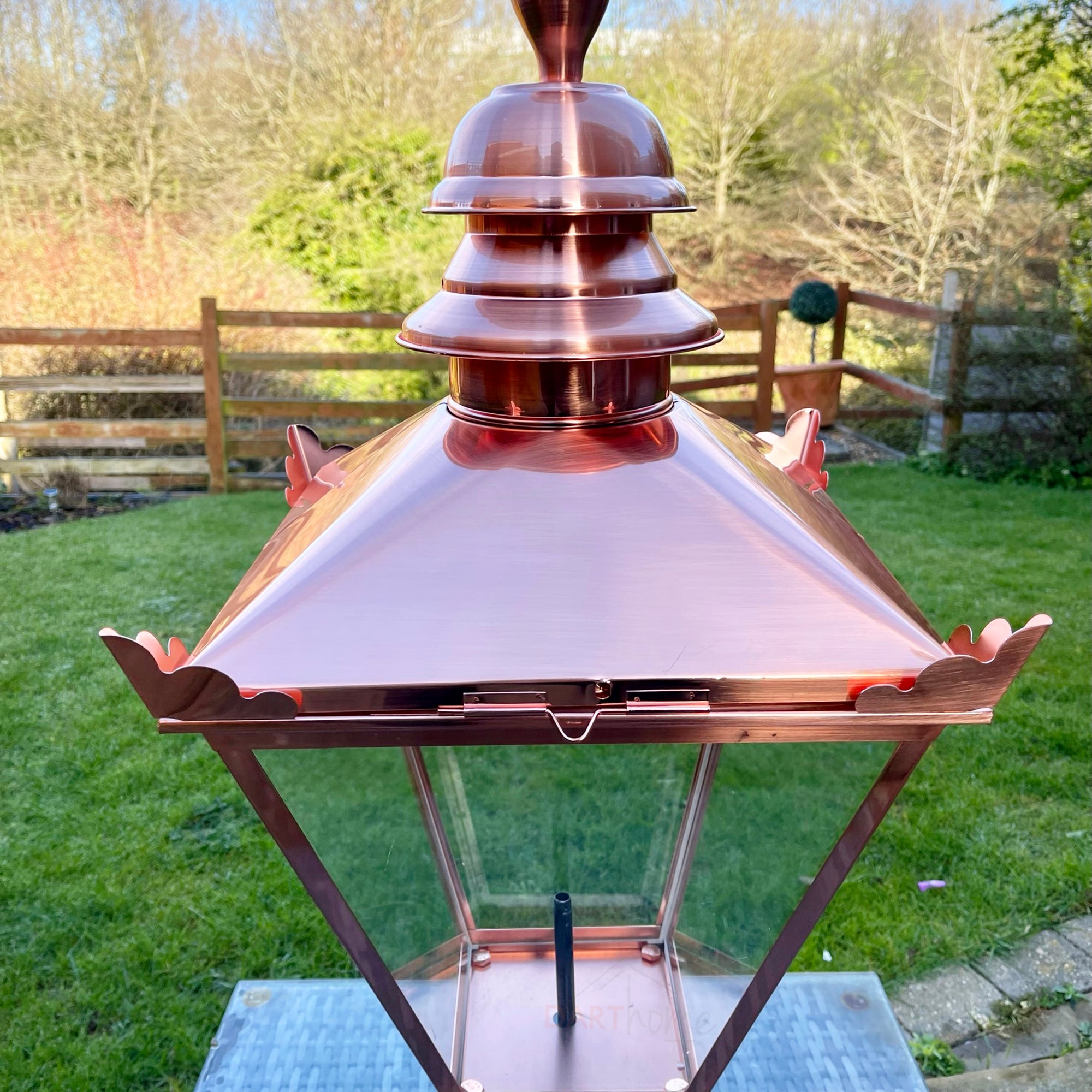Victorian Copper Lamp Post Top