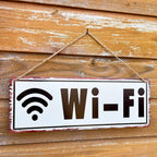 Weißes Metall-WiFi-Schild