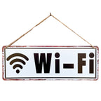 Weißes Metall-WiFi-Schild