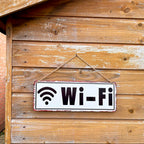 Weißes Metall-WiFi-Schild