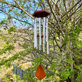 Satin Chrome Musical Wind Chime 28"