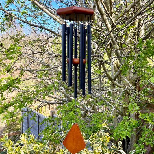 Metal Black Musical Wind Chime 28"