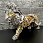 Silbernes Steampunk-Löwenornament