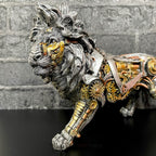 Silbernes Steampunk-Löwenornament