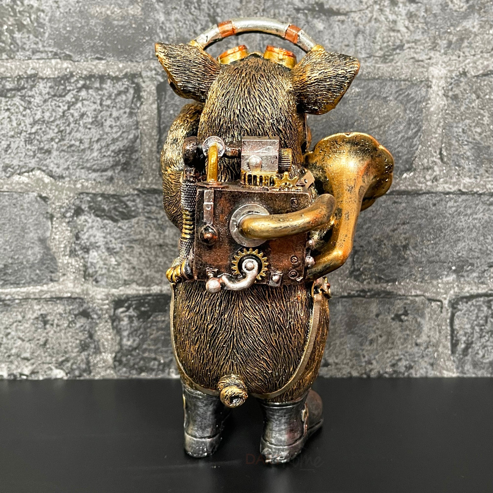 Goldenes Steampunk-Schwein-Ornament
