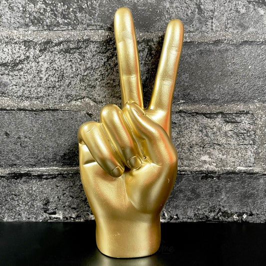 Gold Peace Hand Ornament