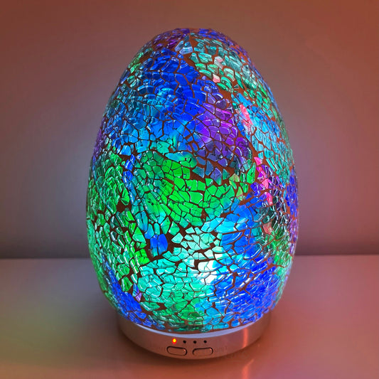 Colour Changing Crackle Mosaic Egg Humidifier