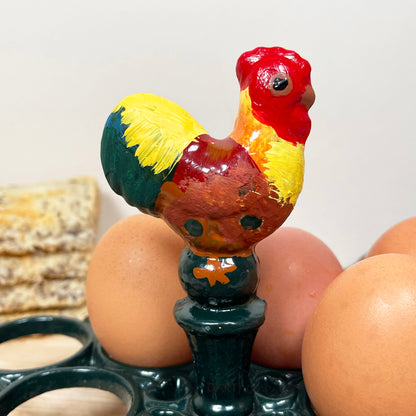 Cast Iron Rooster 12 Egg Holder