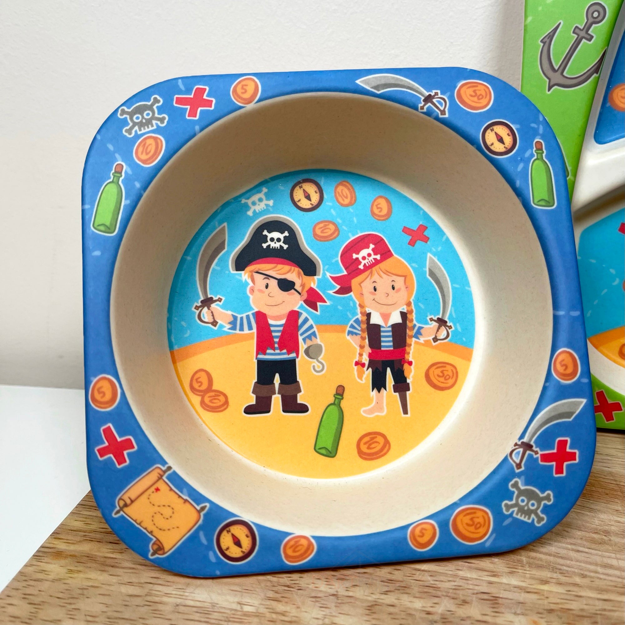 Eco Bamboo Pirates Eating Set
