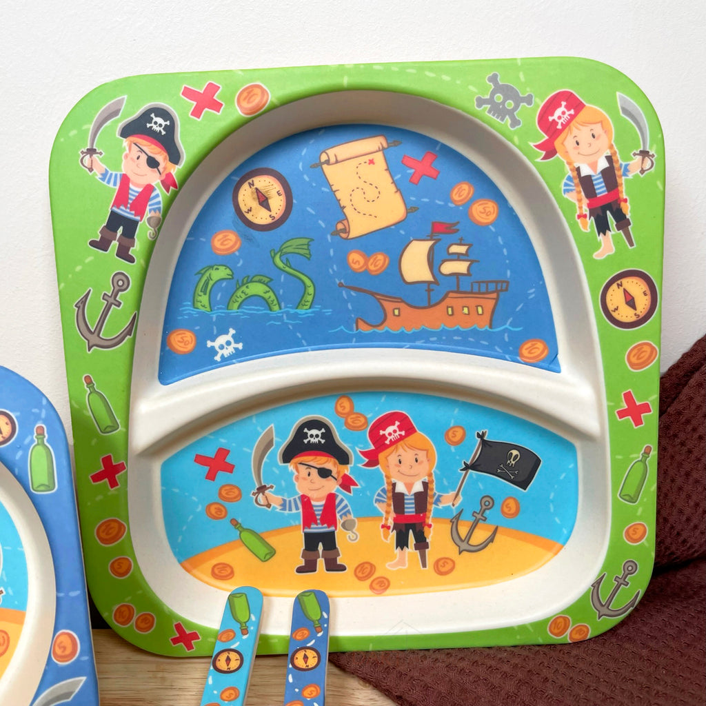 Eco Bamboo Pirates Eating Set