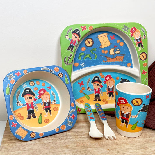 Eco Bamboo Pirates Eating Set