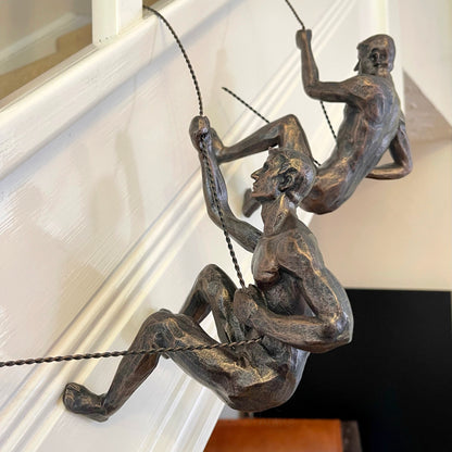 Set Of 2 Abseiling Men Ornaments