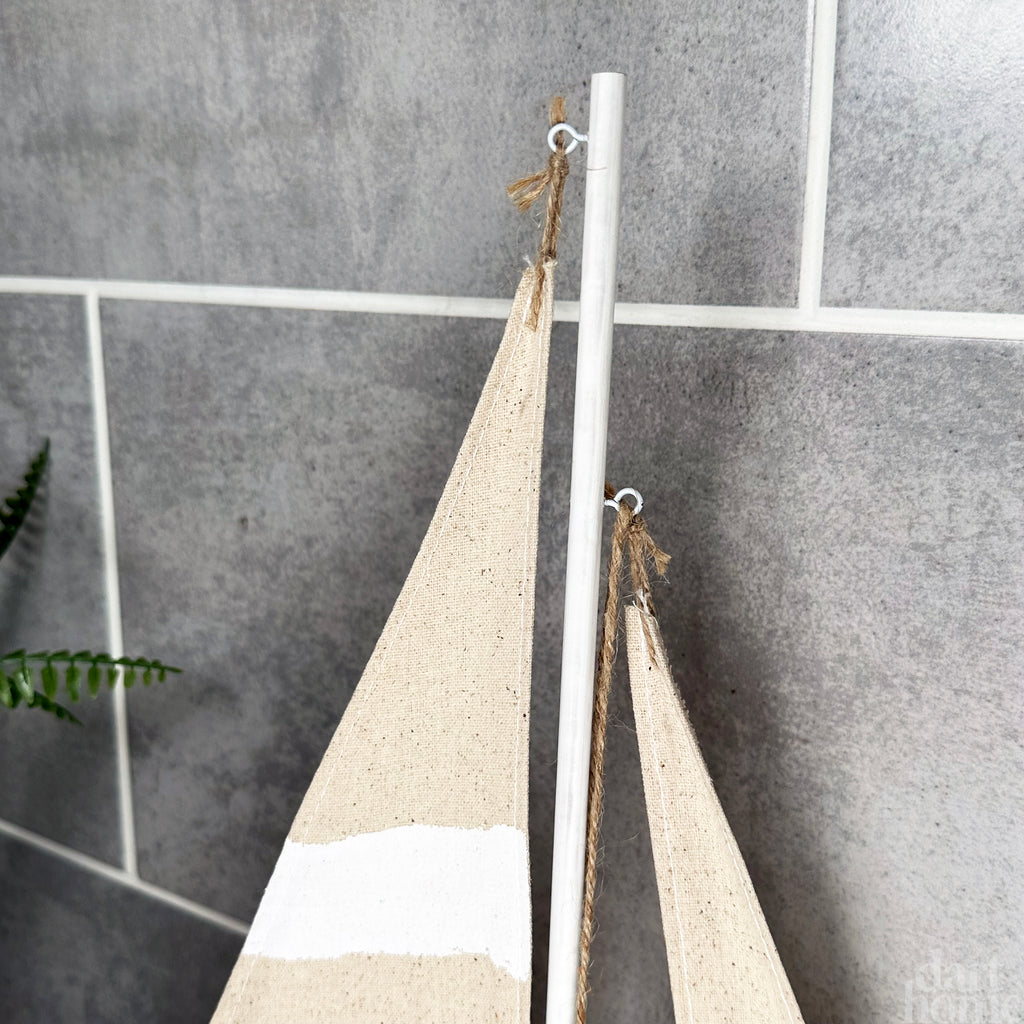 Large Natural Sailing Model Ornament
