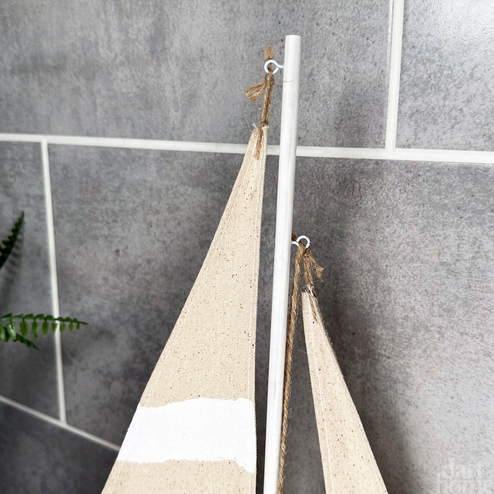 Large Natural Sailing Model Ornament