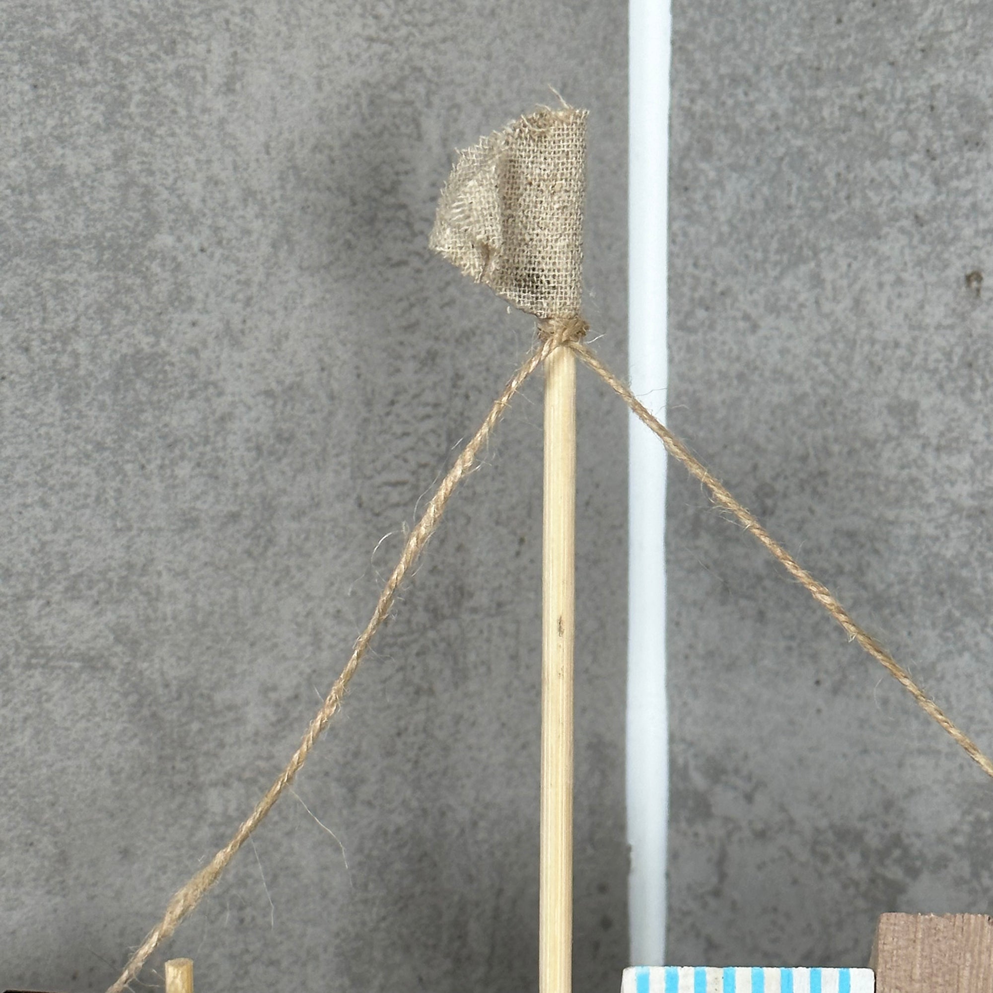 Wooden Brown Boat Houses Ornament
