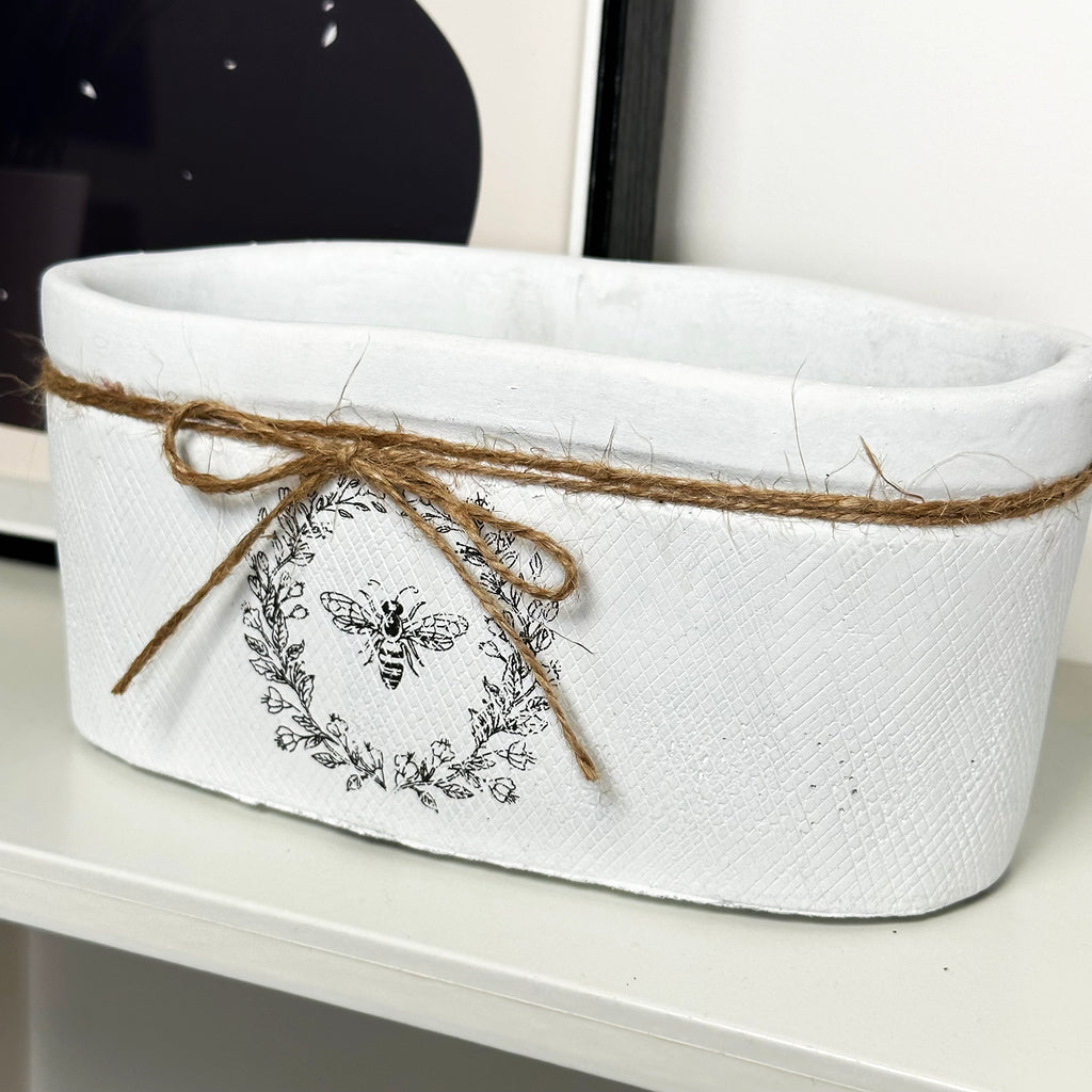 Cement White Bee Trough