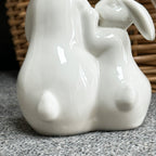 White Easter Rabbits Figurine