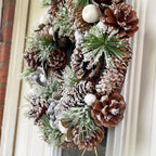 Frosted Pinecone Christmas Wreath 35cm