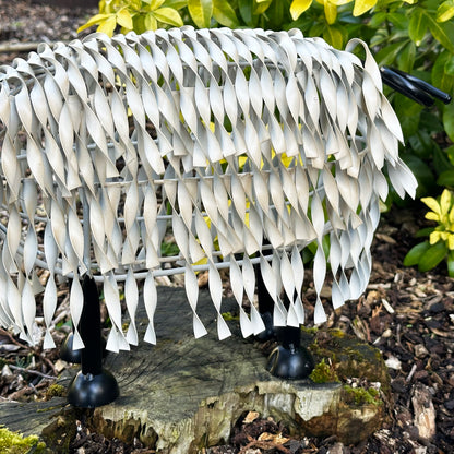 White Metal Garden Sheep Statue