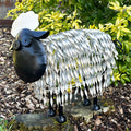 White Metal Garden Sheep Statue Large