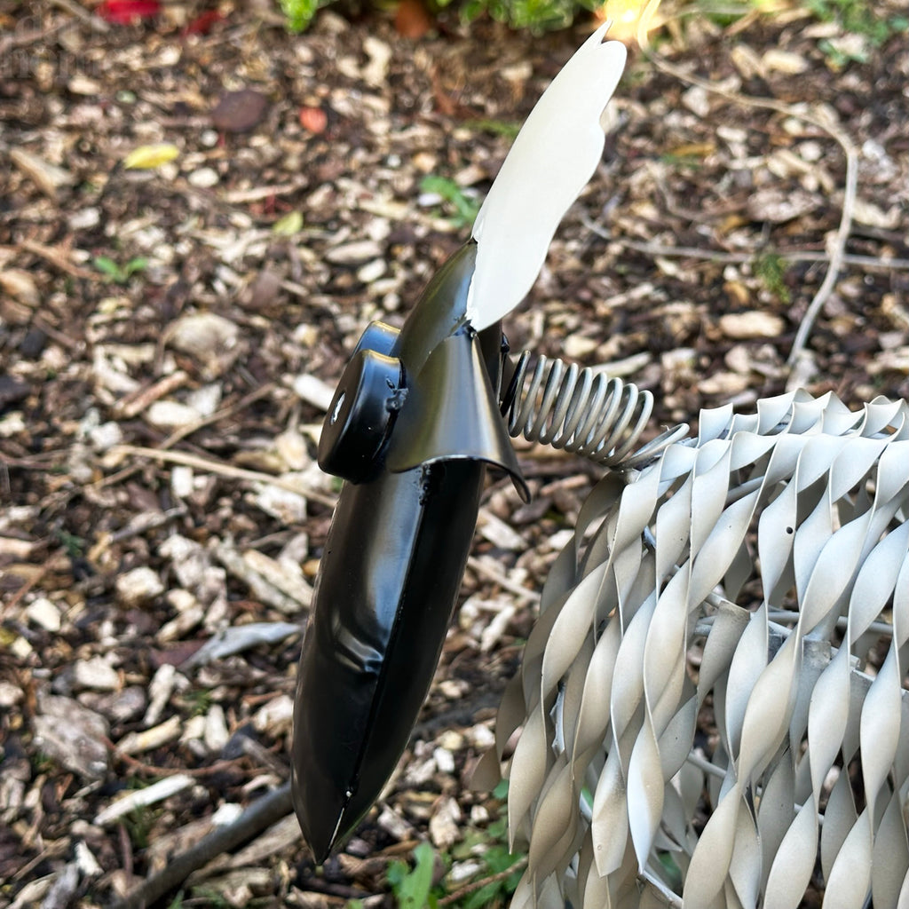 White Metal Garden Sheep Statue Large