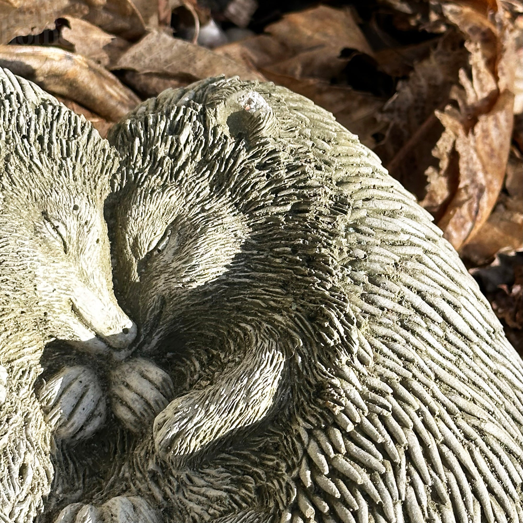 Stone Cuddling Love Hedgehogs Sculpture