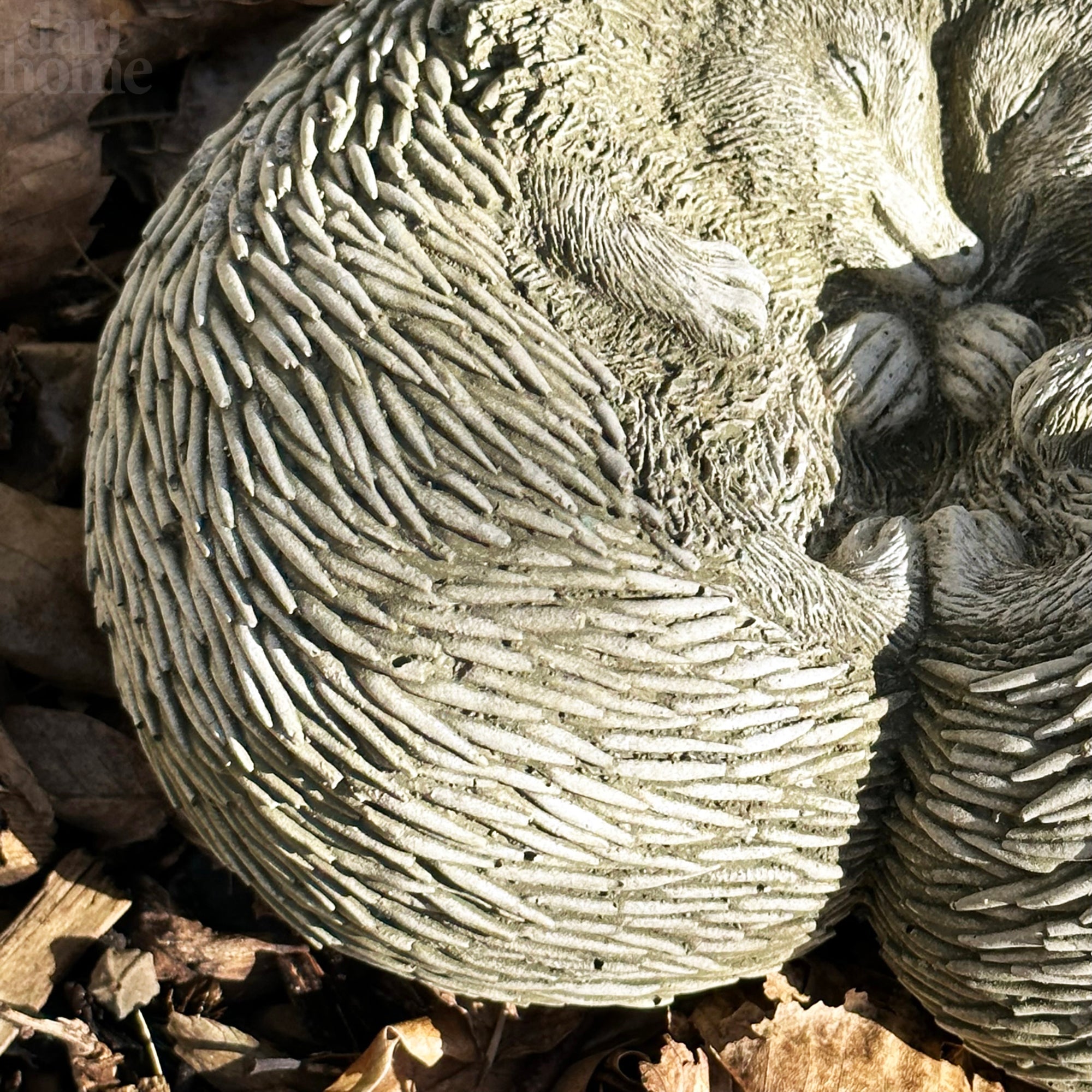 Stone Cuddling Love Hedgehogs Sculpture