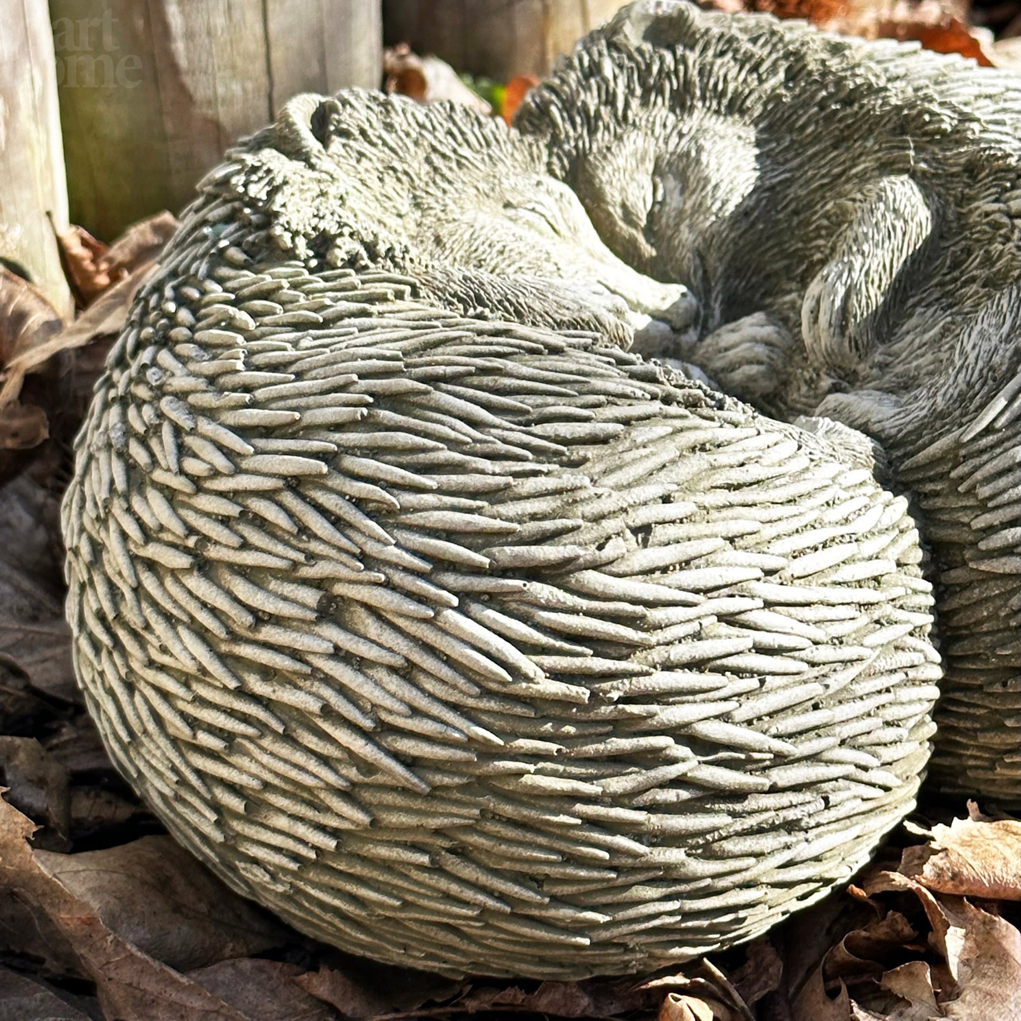 Stone Cuddling Love Hedgehogs Sculpture