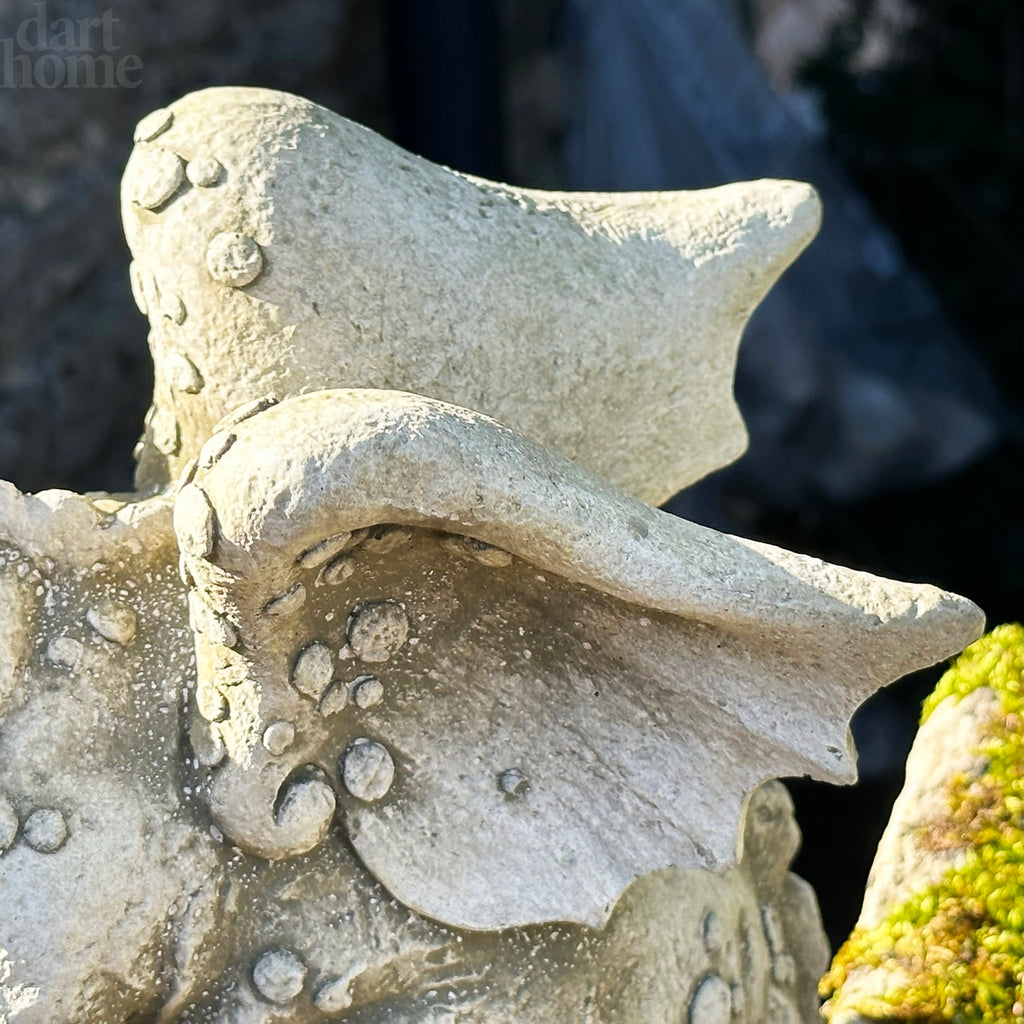 Stone Snoozing Dragon Sculpture