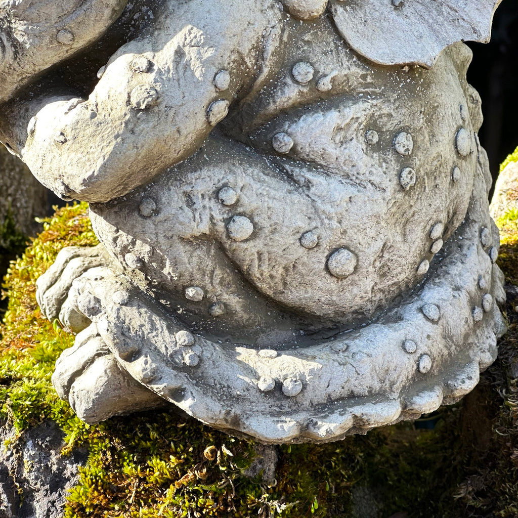 Stone Snoozing Dragon Sculpture