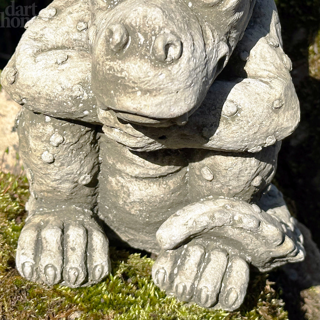 Stone Snoozing Dragon Sculpture