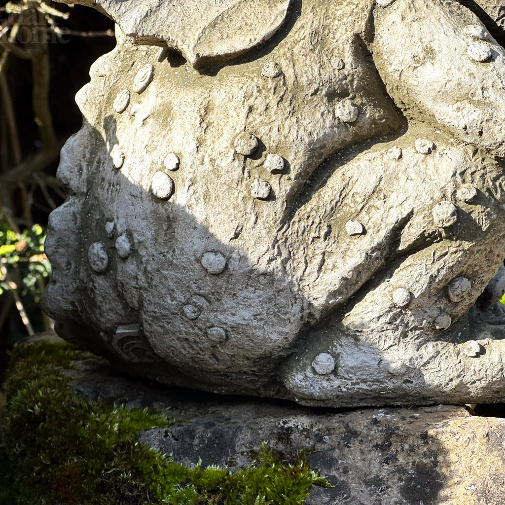 Stone Snoozing Dragon Sculpture