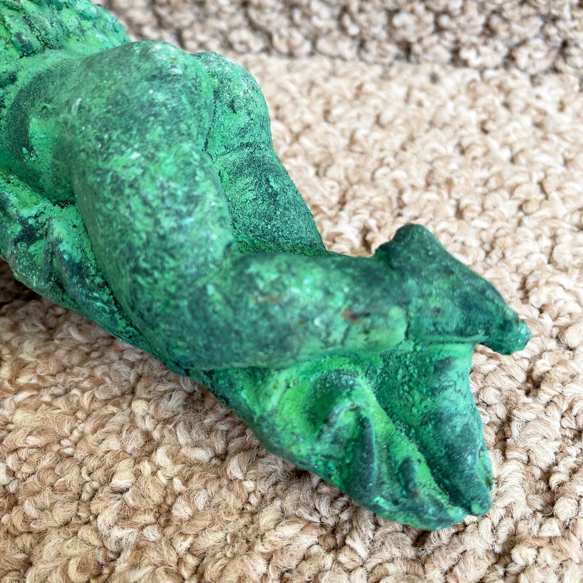 Verdigris Cast Iron Sleeping Cherub Ornament