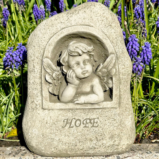 Stone Cherub Of Hope Statue