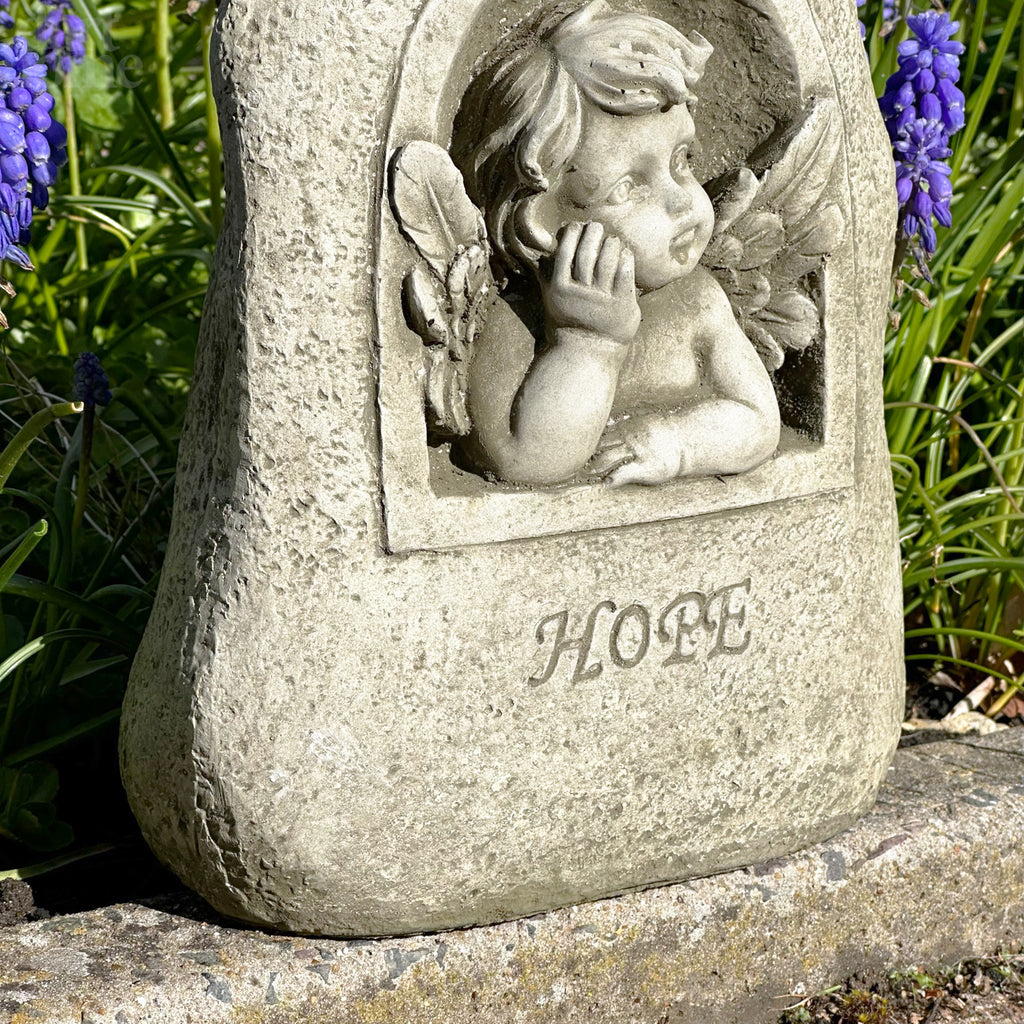 Stone Cherub Of Hope Statue