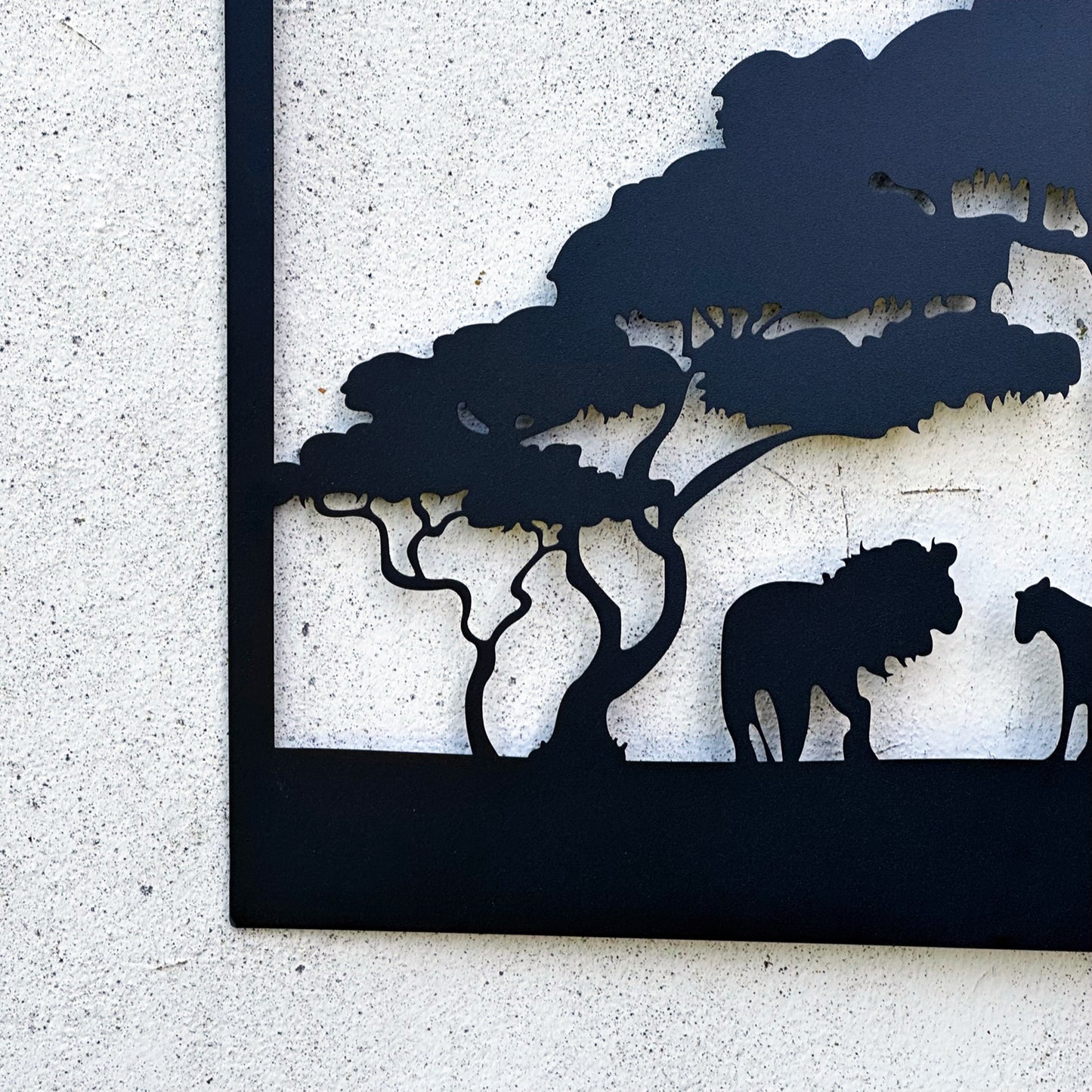 African Safari Savanna Metal Wall Art