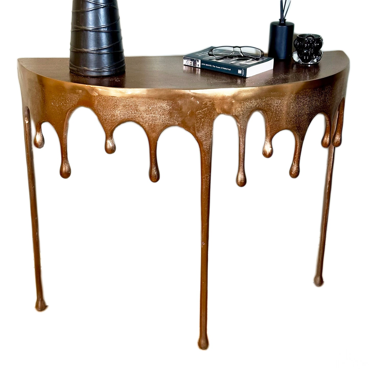 Gold Drip Console Table