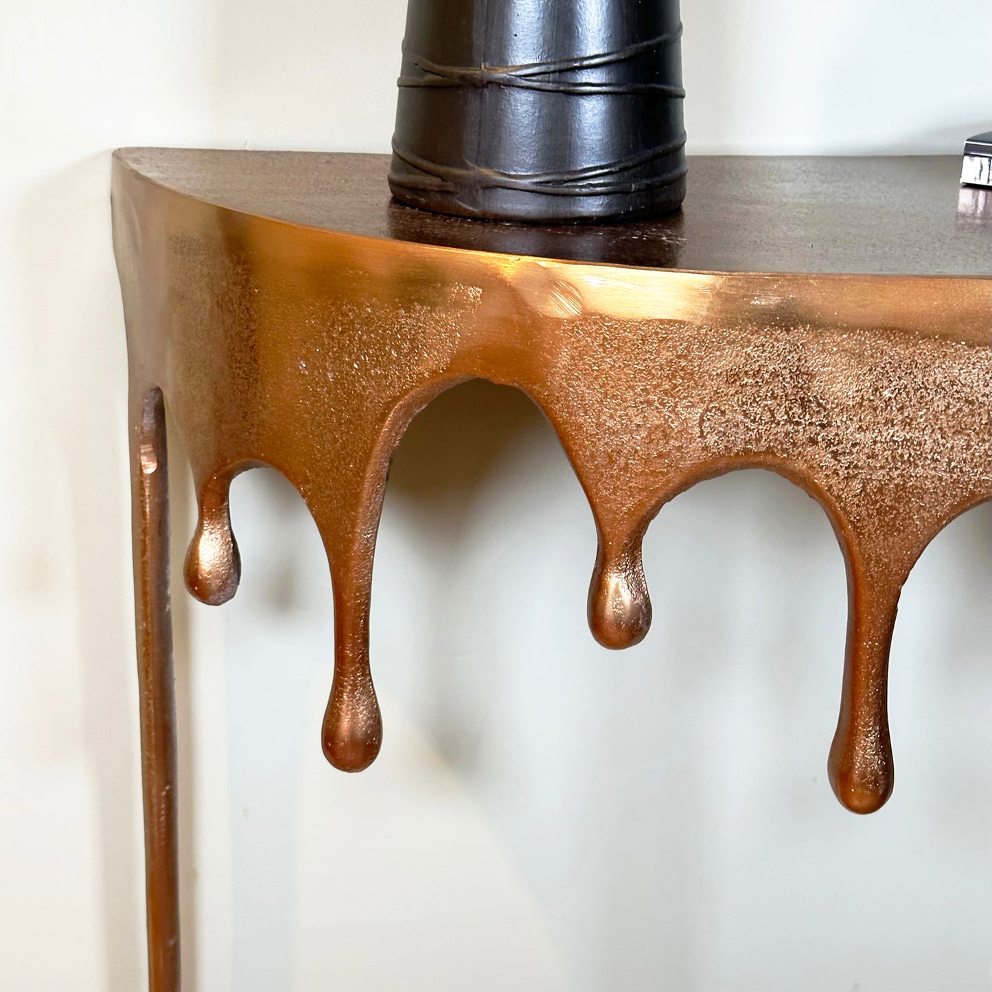 Gold Drip Console Table