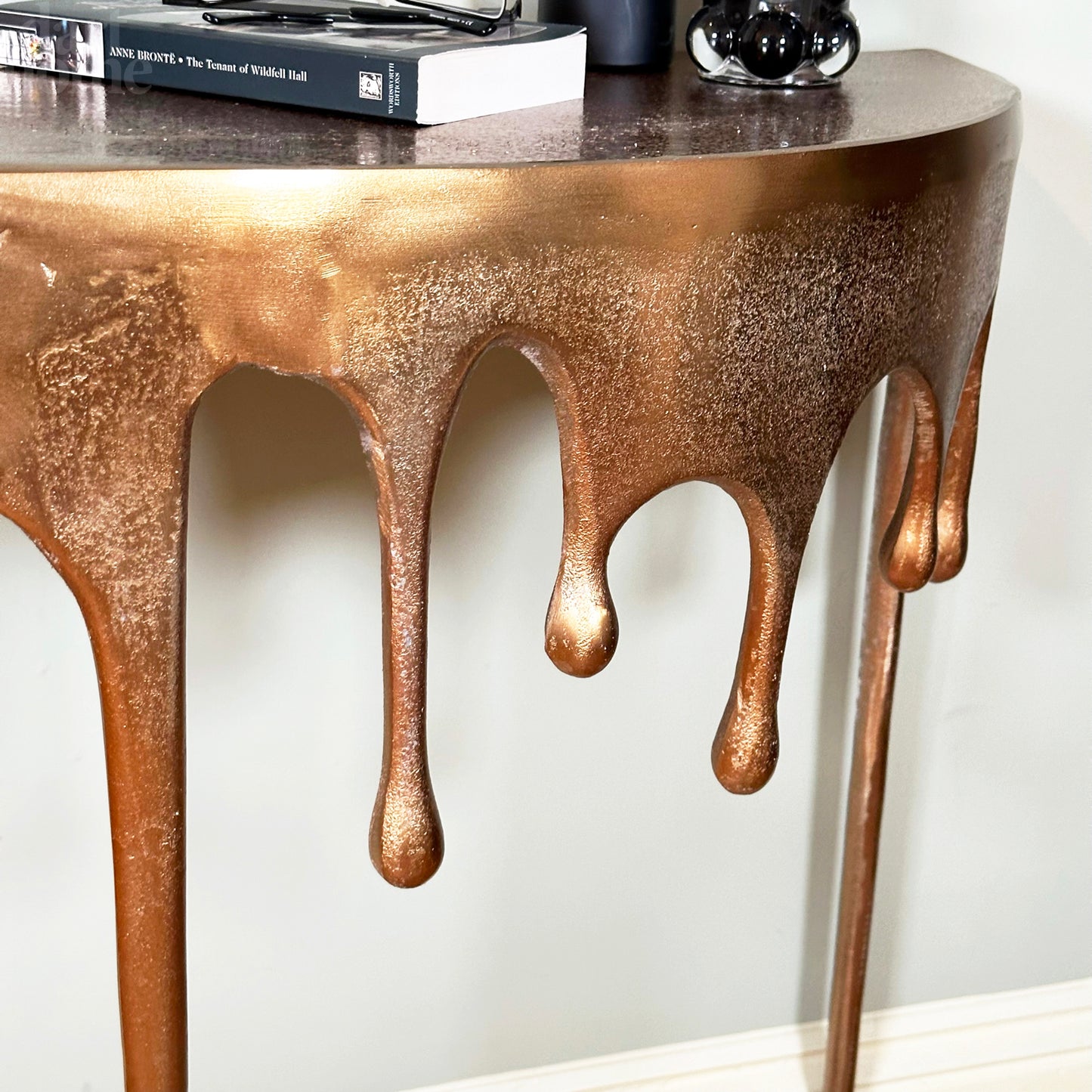 Gold Drip Console Table