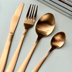 Copper Stainless Steel 16 Piece Cutlery Set